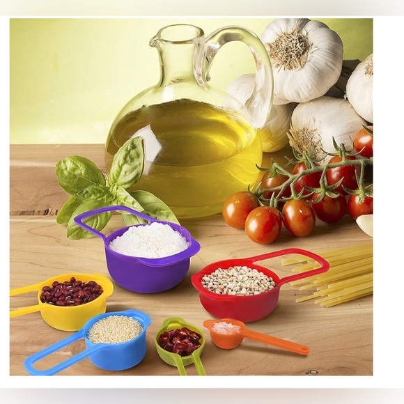 6piece multicolor hard silicone Nested Measuring Spoons new - Picture 6 of 6